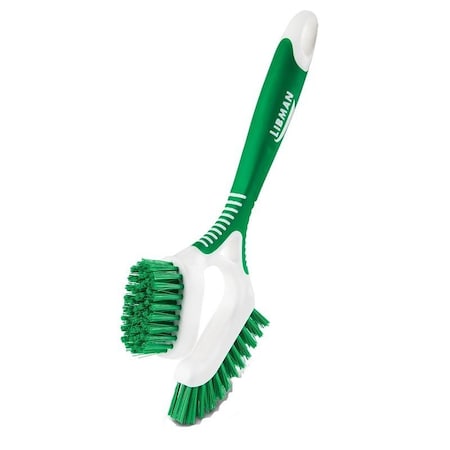 Libman Libman Dual-Sided Tile and Grout Brush, 1 in L Trim, Polyester, Green, Green 1353