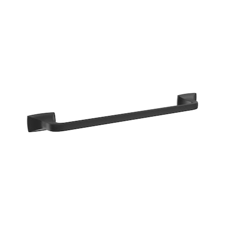 Amerock Highland Ridge Matte Black Transitional 18 in 457 mm Towel Bar BH36013MB