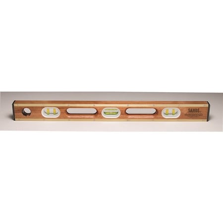 Kraft Tool Kraft Tool 48" Professional Mahogany Flat Brass Level (6 Vials) SL22BY48
