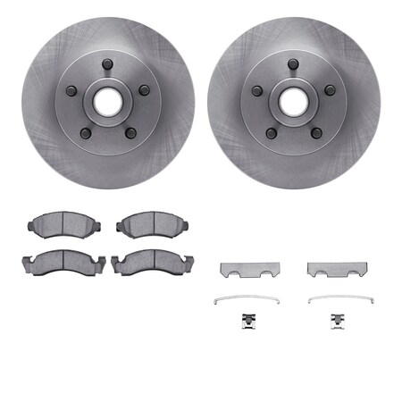 Dynamic Friction Co DFC Brake Rotor- Heavy Duty Brake Pad includes Hardware 6412-56001