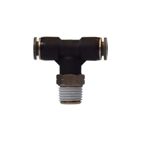 Midland Industries TEE BR SWVL 1/4IN PUSH-IN TUBE 1/8IN MIP 20105C