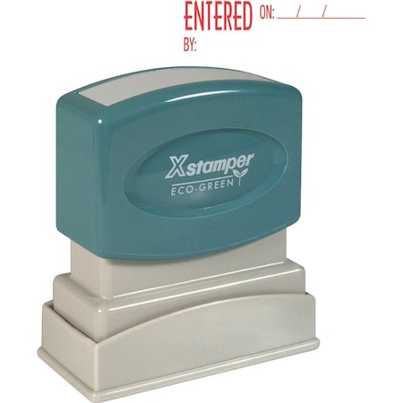 Xstamper Red Ink ENTERED Title Stamp, Red XST1822