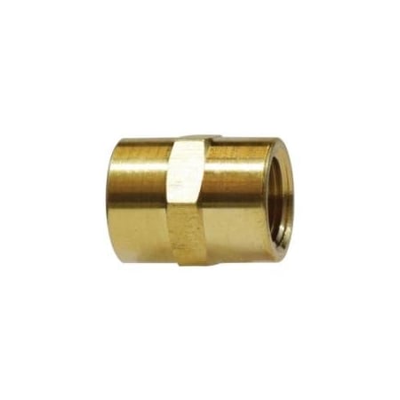 First Fitting & Fastener 1/8 BRASS HEX COUPLINGPIPE FITTING, LIGHT PATTERN 28058LMID