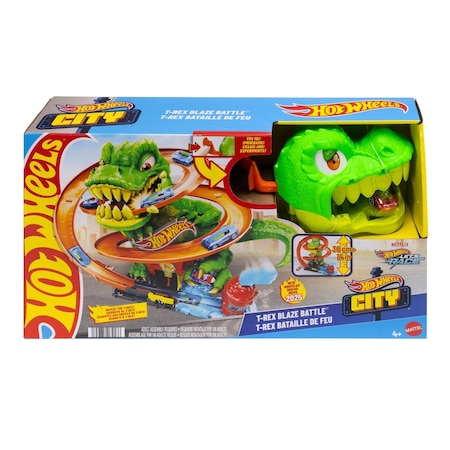 Hot Wheels T-Rex Blaze Battle Track Set JBM73