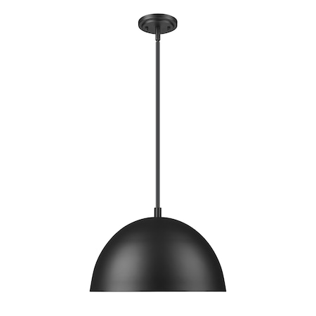 Z-Lite Vega Matte Black 1 Light Pendant 4501P16-MB