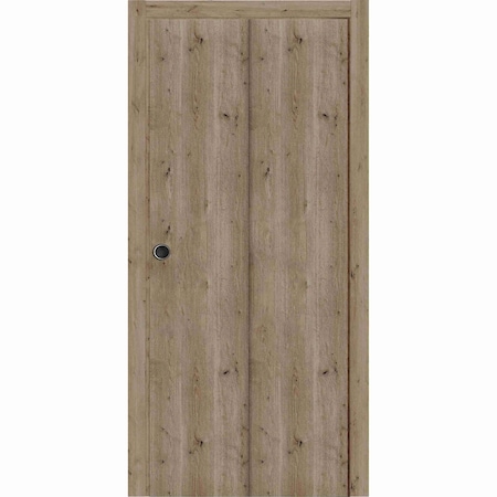 Sartodoors Sliding Closet Bi-fold Doors 64 x 84 inches, BASIC 3001 Caramel Oak, Sturdy Tracks Moldings Trims BASIC3001BF-NATUR-64x84 (2* 32x84)
