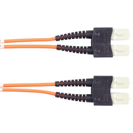 Black Box OM1 62.5/125 Multimode Fiber Optic Patch Cable - OFNR PVC, SC to SC, Orange, 15-m 49.2-ft. EFN110-015M-SCSC