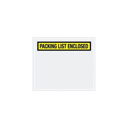 Bubblefast 7 x 6'' Yellow ''Packing List Enclosed'' Envelopes, 1000PK BFPL490