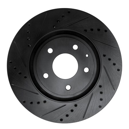 Dynamic Friction Co DFC Brake Rotor - Drilled and Slotted - Black 633-80078L