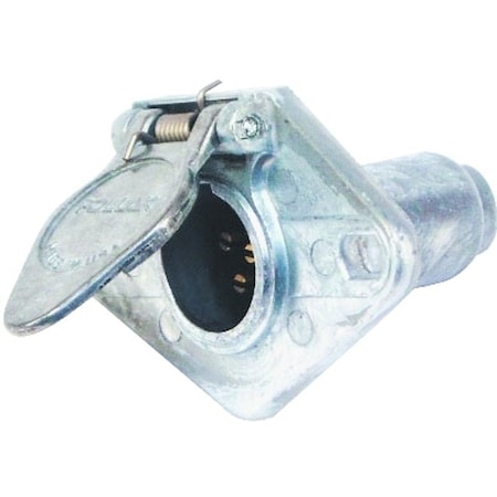 Us Hardware Trailer Connector, 6-Pole, Male Contact, Zinc RV-495C