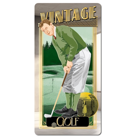 Se-Kure Luxe Nostalgic Mens Golf Mirrored Sign 15 x8 ZVMG158