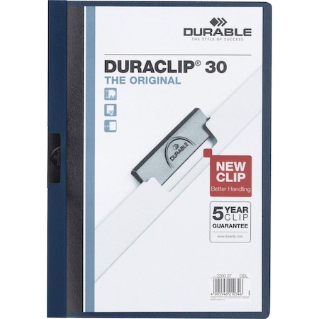 Duraclip Report Cover, 30 Sh, Ltr, Nv Blue, PK25 220328