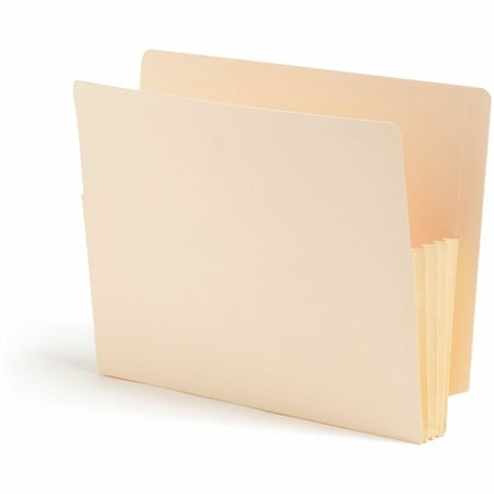 Smead MANILA END TAB FILE POCKETS, 3.5in EXPANSION, LETTER SIZE, MANILA, 10PK 75164