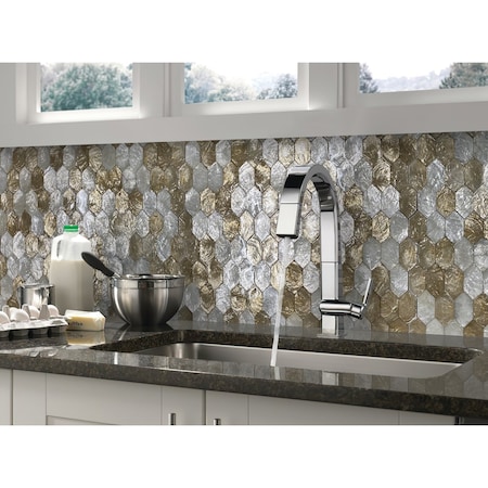 Apollo Tile Silver Gold 10.4 in x 11 in Shell, Mother of Pearl Polished Wall Mosaic Tile 15.89 sqft/case, 20PK APLSMA88015A