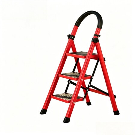 Wrightmaster 3.1 ft. Steel Step Ladder, 7 ft. Reach with Tool Rack and Non-Marring Feet, 300 lb. Capacity Zoro20260309H3B