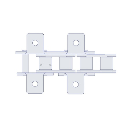 Hkk Chain HKK Riveted Single Pitch Standard w/K-1 Att Every 2nd P on Pin Link, 1P, 5/8 Dia x 5/8 W RC080RK1E2P