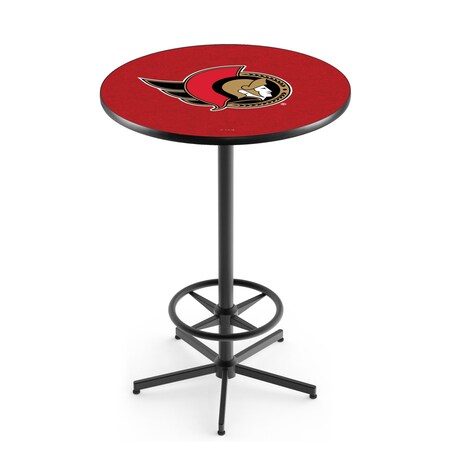 Holland Bar Stool Co 42" Black Ottawa Senators Pub Table L216B4236OttSen