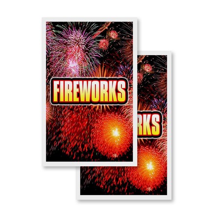 Signmission Fireworks1, Vinyl Decals Only 24 Inch x 36 Inch, Vinyl Decal, 2PK DSB-2436-2PACK-Fireworks1