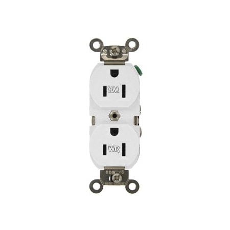 Leviton Weather-Resistant Duplex Receptacle, 15 Amp, 125 Volt WBR15-W