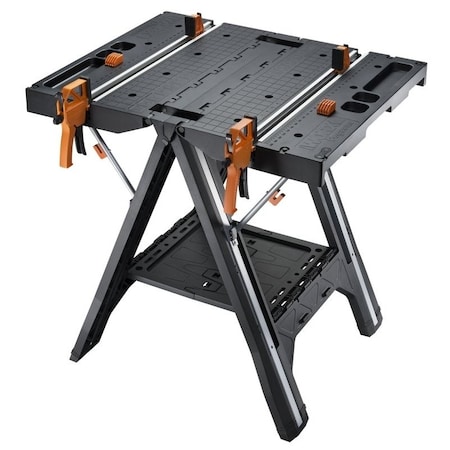 Rockwell ROCKWELL WX051 Folding Work Table with Quick Clamps, 300 lb Capacity, Plastic Tabletop WX051