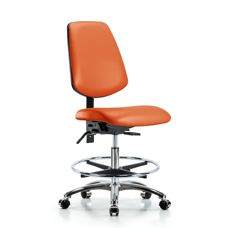 Blue Ridge Ergonomics Vin Med Ben Chair w/ Med Bk Cast Orange BR-VMBCH-MB-CR-T0-A0-CF-CC-8613