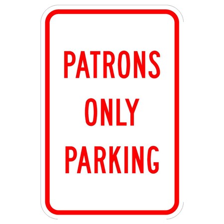 Sign Solutions Usa Parking Sign, 12 in W, Aluminum Sign, White DCS10DWT1218CUS00194