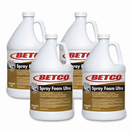 Betco Cleaners & Detergents, 1 gal Bottle, Liquid, Orange, 4 PK 1860400