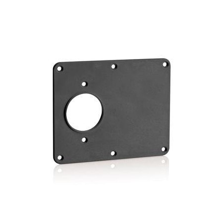 Leviton Single Rec Coverplate 1.56" Blank Blk 3261-E