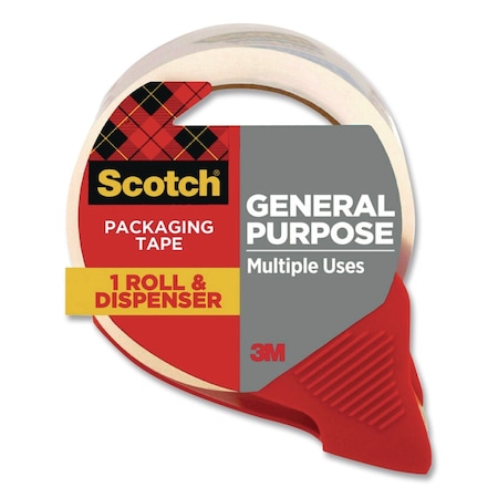 Scotch General Purpose Packaging Tape with Dispenser, 3" Core, 1.88 x 84.2 yds, Clear 3350-77-RD36GC