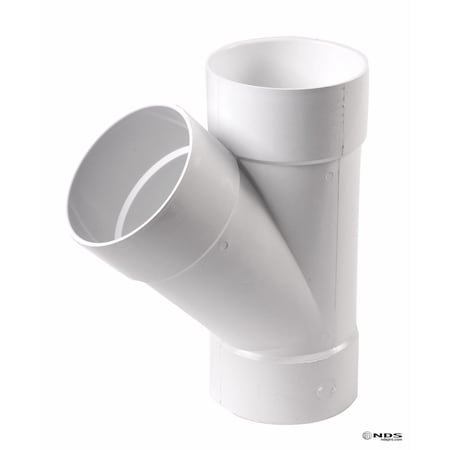 Plastic Trends NDS Schedule 35 6 in. Hub each X 6 in. D Hub PVC Wye 1 pk 6P08