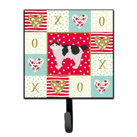 Carolines Treasures 4.25 x 1 x 7 in. Kurilian Bobtail No.2 Cat Love Leash or Key Holder CK5635SH4