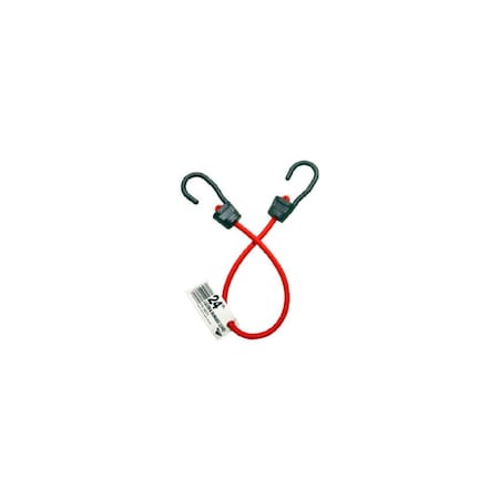 Keeper Ultra Series Bungee Cord, 24 in L, Rubber, Yellow, Hook End 6074