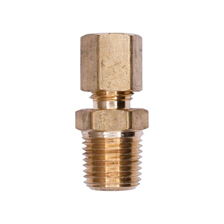 Auveco Brass Male Compression To Pipe Adapter 1/8in Tube 1/8in Pipe, 5PK 119