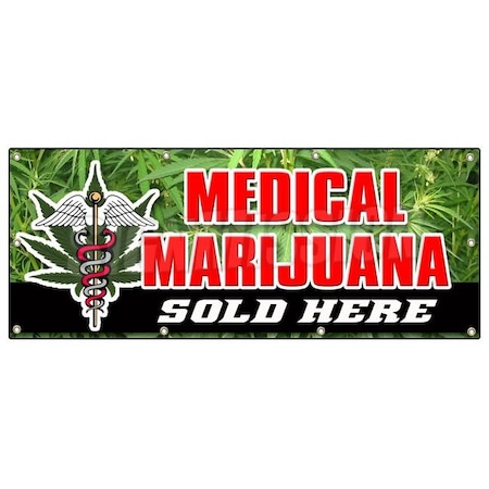 Signmission Medical Marijuana For S, 36 Inch x 96 Inch, Banner B-96 Medical Marijuana For S