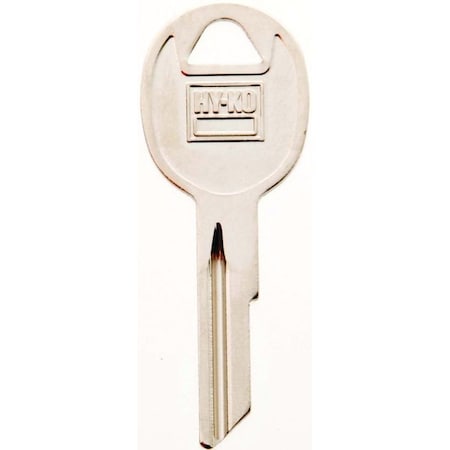 Hy-Ko Automotive Key Blank, Brass, Nickel, For: AMC Vehicle Locks 11010RA3