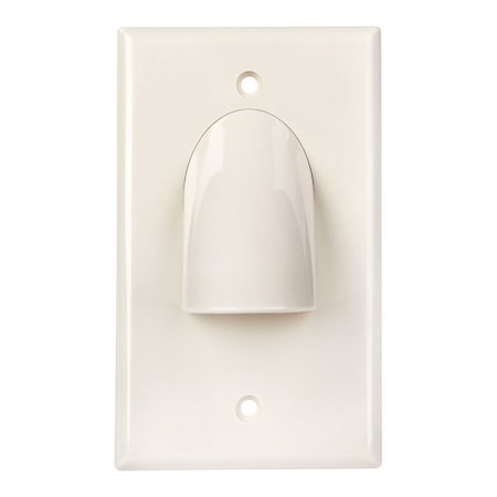 Monster Cable Just Hook It Up White 1 gang Plastic Home Theater Wall Plate 140679-00