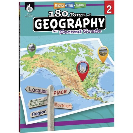 Shell Education 180 Days of Geography for Second Grade 28623