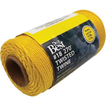 Do It Best No, 18 x 270 Ft. Yellow Nylon Twisted Twine 338648