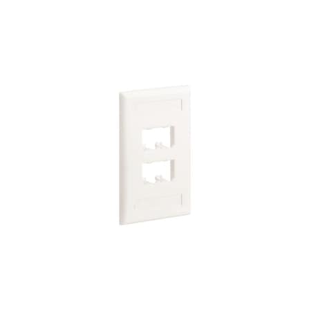 Panduit 4-PORT FLUSH MOUNT UNLOADED, SINGLE GANG CLASSIC SERIES, WHITE ROHS 242529
