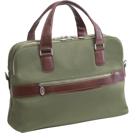 Mckleinusa McKlein USA  N Series Hartford Nylon Dual Compartment Briefcase - Green 18581