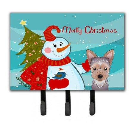 Carolines Treasures Snowman With Yorkie Puppy Leash and Key Holder BB1852TH68