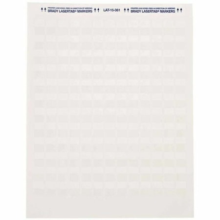 Brady Write On Laminating Wire and Cable Markers, White on Translucent, LAT-18-361-1, PK21 LAT-18-361-1