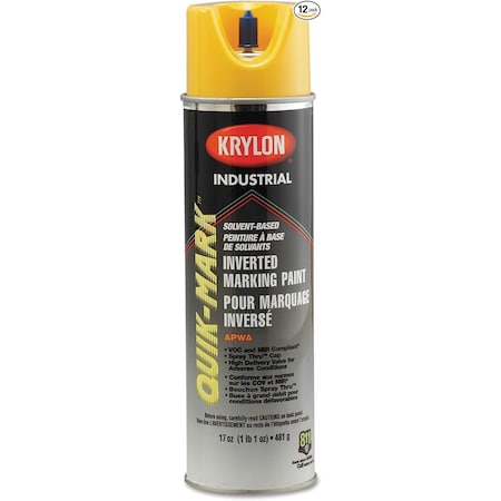 Krylon Industrial Quik-Mark SB Inverted Marking Paint APWA High Visibility Yellow A03821007