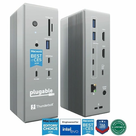 Plugable Technologies TBT5 Dual HDMI Docking Station TBT-UDH2