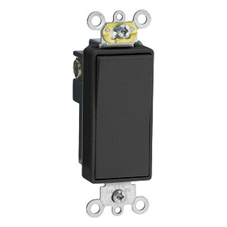 Leviton Wall Switch, 1/2 hp, Rocker, 15 A, Ebony 5691-2E