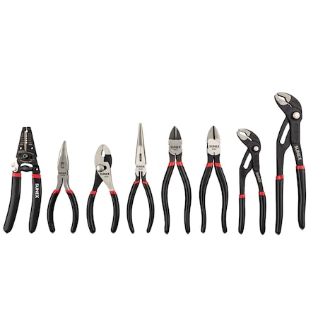 Sunex 8 Piece Pliers Set In Eva Foam Storage Tray SXEPS8