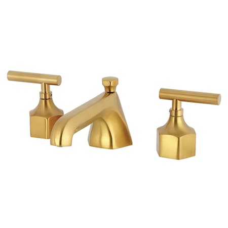Kingston Brass Widespread Bathroom Faucet with Brass Pop-Up, Brushed Gold KZ446CMLBG