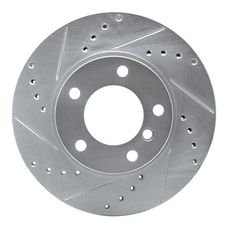 Dynamic Friction Co DFC Brake Rotor - Drilled and Slotted - Silver 631-31027L