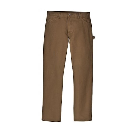 Dickies Men's Relaxed Fit Heavyweight Carpenter Jeans, 34 in, Rinsed Timber, 100% Cotton 1933TB 34 32
