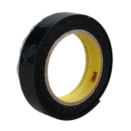 3M Reclosable Fastener, Acrylic Adhesive, 150 ft, 5/8 in W, Black, 4 PK SJ3571